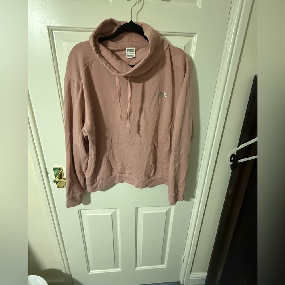 2/$35 Victoria's Secret Pink Bling Cowl Neck Pullover xl - Picture 4 of 9